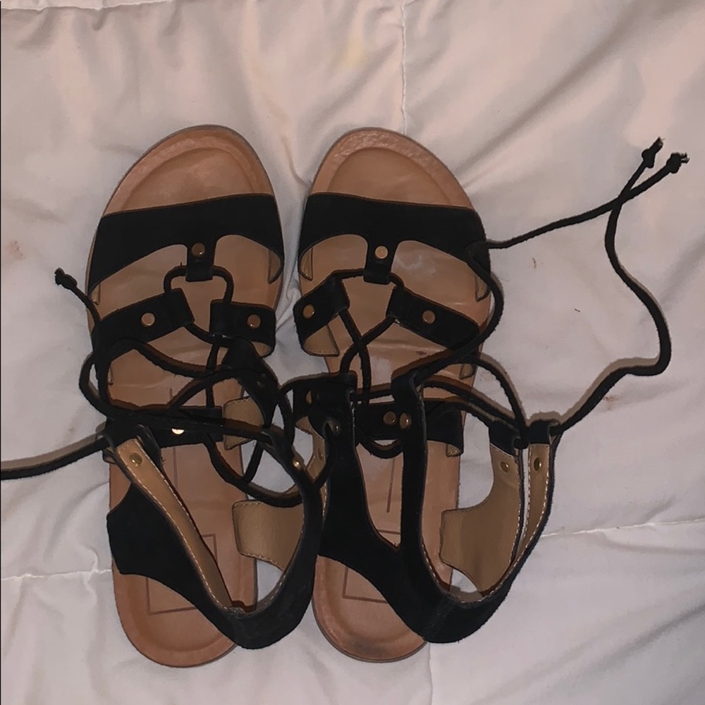Black Suede Dolce Vita Gladiator Sandals